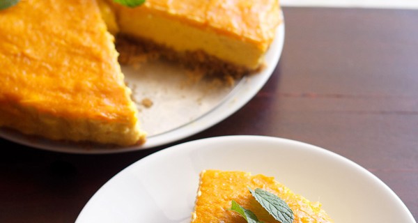 Eggless mango cheesecake recipe