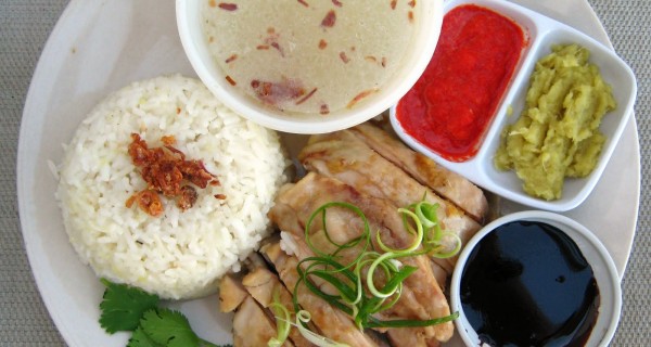 Singapore chicken rice (Hainnaise chicken)