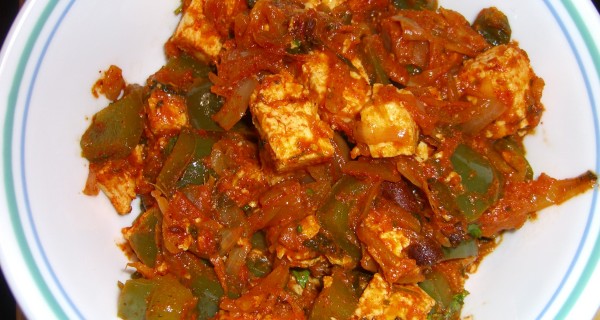 Paneer capsicum curry